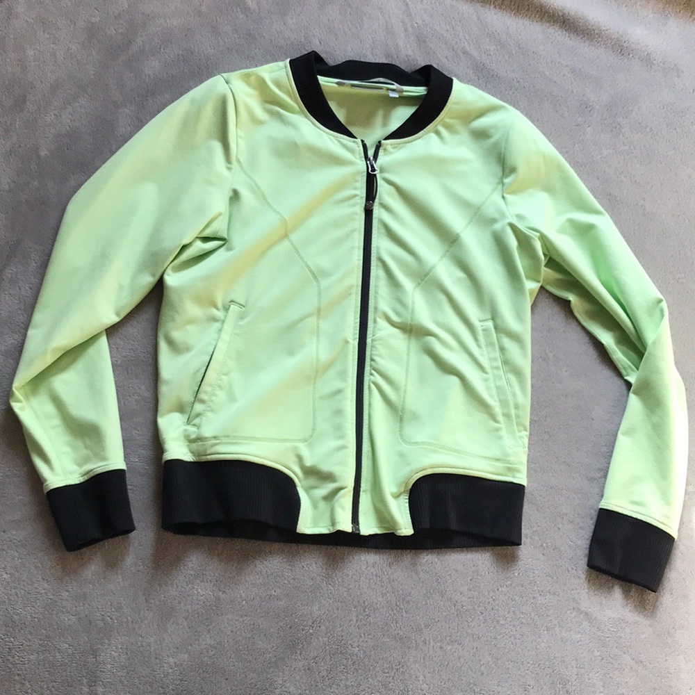 NWOT Bright Green Athleta Zip Up with Pockets